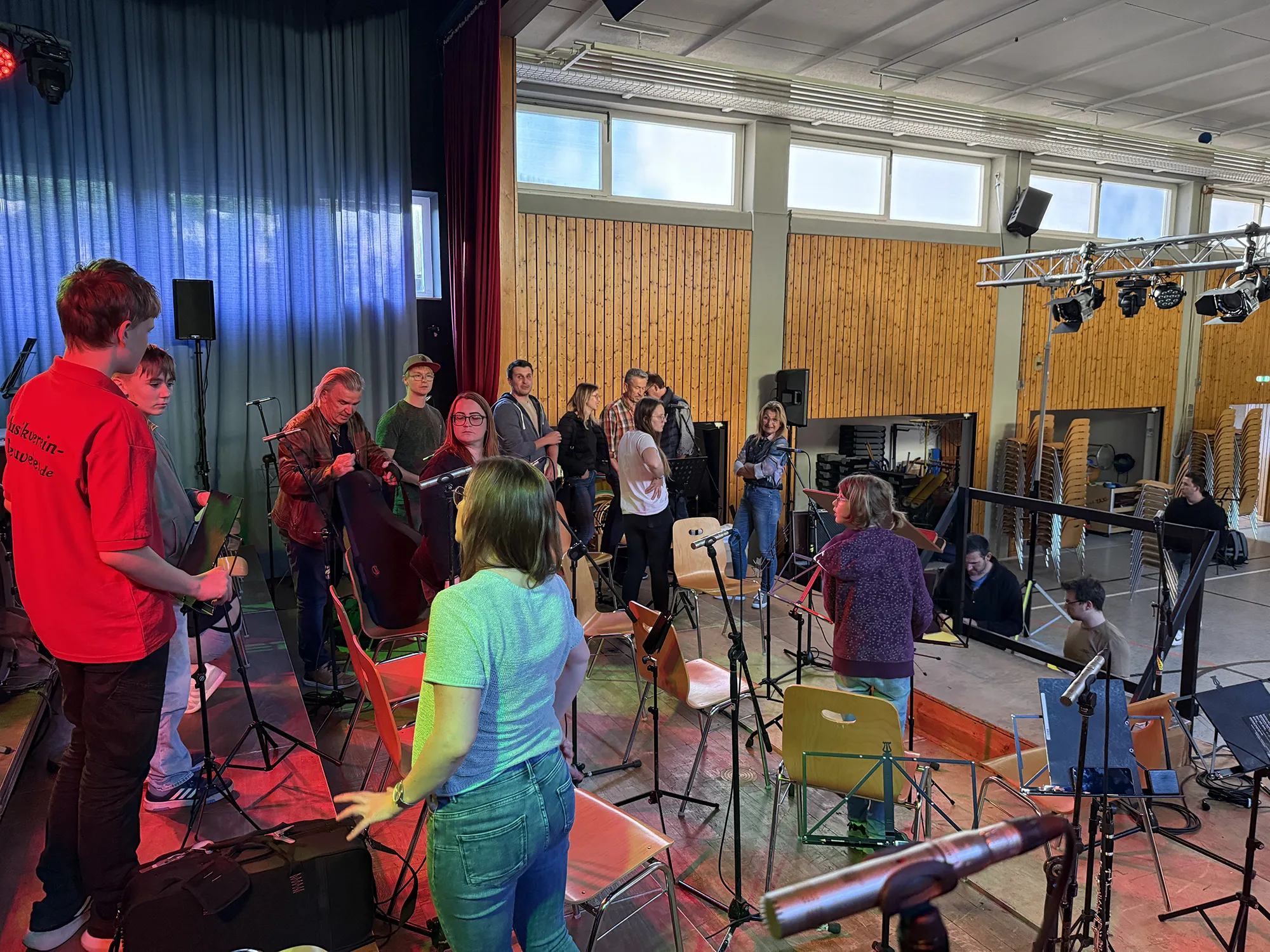 Aufbau Jubiläumskonzert / Generalprobe